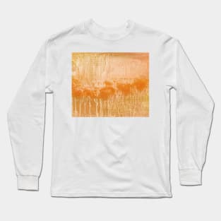 Orange Ochre Abstract Art Long Sleeve T-Shirt